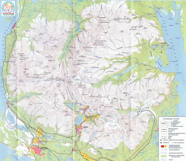 Карта Хибины