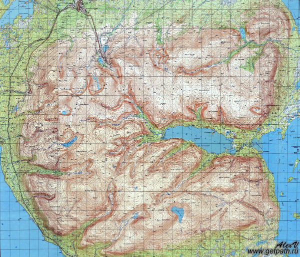 Карта Ловозерские тундры