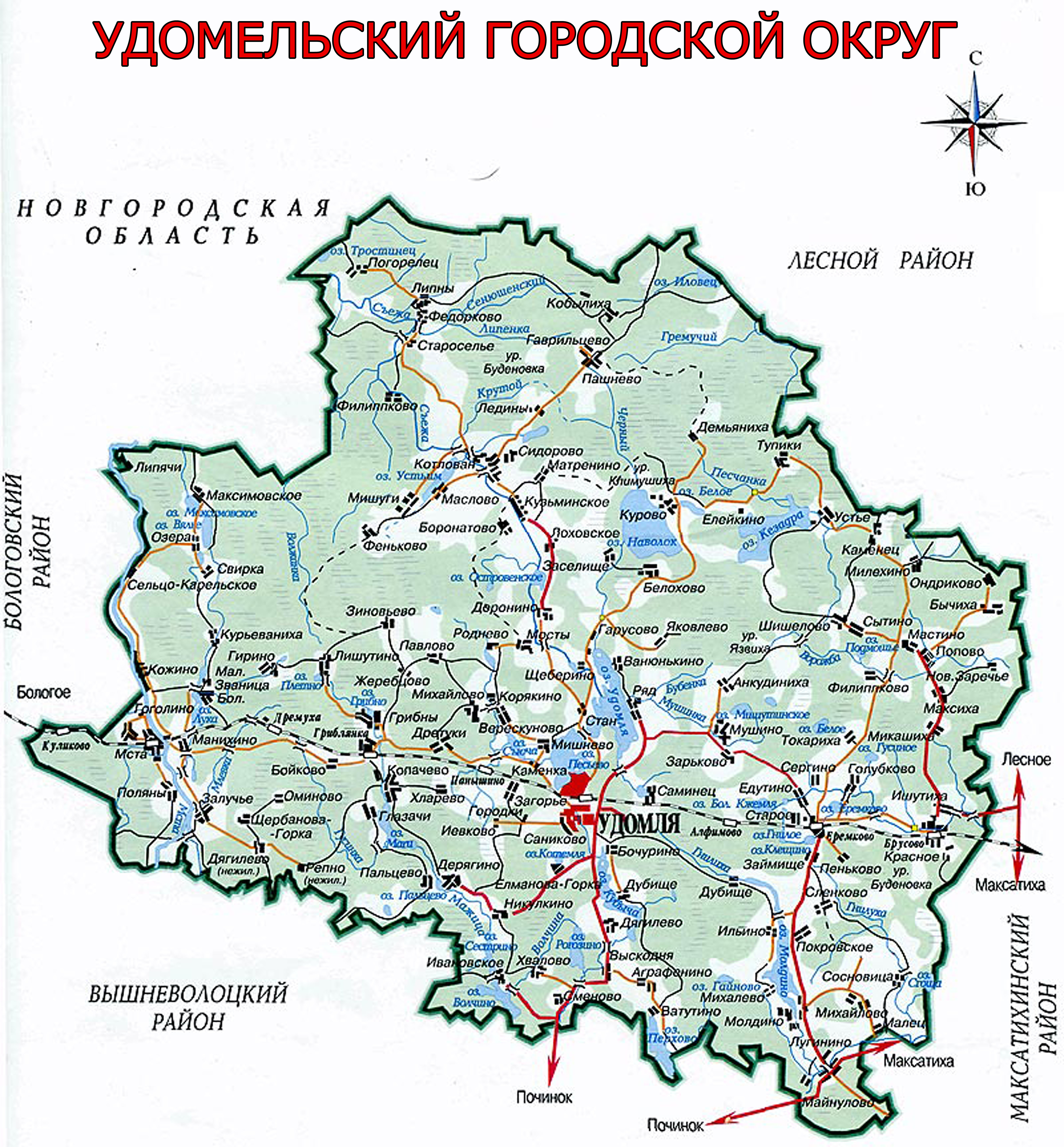 Карта автомобильных дорог тверской области подробная с деревнями