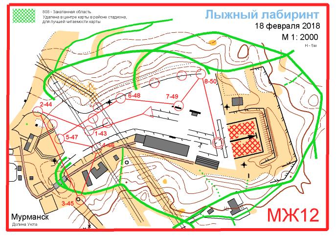 Лыжный лабиринт Мурманской области по спортивному ориентированию на лыжах Мурманск 18 февраля 2018 г. 